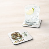 Green Messy Bun Mama Vrouw Baas Bier Onderzetter (Rechterzijde)