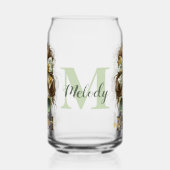 Green Messy Bun Mama Vrouw Baas Blikvorm Glas (Links)