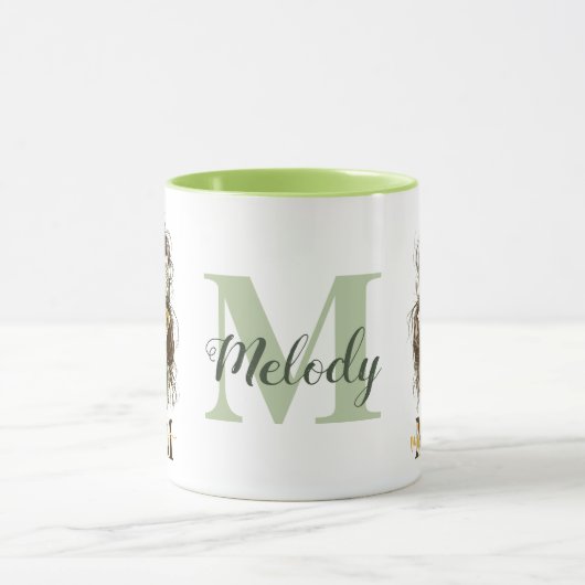 Green Messy Bun Mama Vrouw Baas Mok (Midden)