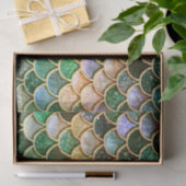 Green Metal Foil Glitter Gold Mermaid Scales Tissuepapier (Geschenk)