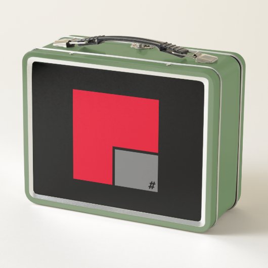 GREEN Metal Lunchbox van #METROPOLIM (Achterkant)