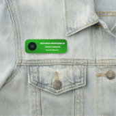 Green Metallic Business Employee Logo Naamplaatje (In situ)