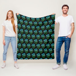 Green Metallic Dragon Fleece Deken