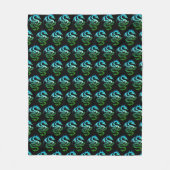 Green Metallic Dragon Fleece Deken (Voorkant)