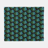 Green Metallic Dragon Fleece Deken (Voorkant (Horizontaal))