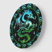 Green Metallic Dragon Grote Klok (Hoek)