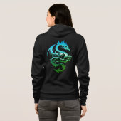 Green Metallic Dragon Hoodie (Achterkant volledig)