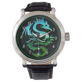 Green Metallic Dragon Horloge