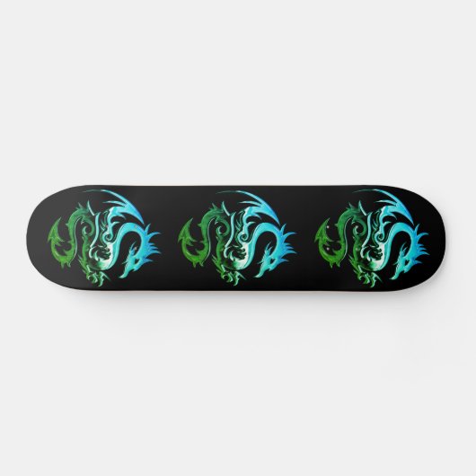 Green Metallic Dragon Persoonlijk Skateboard (Horizontaal)