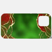 Green Metallic Red Alcohol Ink Holiday Case-Mate iPhone Case (Achterkant (horizontaal))