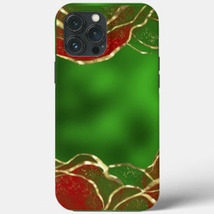 Green Metallic Red Alcohol Ink Holiday Case-Mate iPhone Case