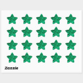 Green Metallic Satin Star Elegant Kerstmis Ster Sticker (Vel)