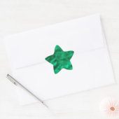 Green Metallic Satin Star Elegant Kerstmis Ster Sticker (Envelop)