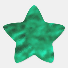 Green Metallic Satin Star Elegant Kerstmis Ster Sticker