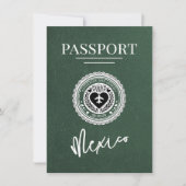 Green Mexico Passport Bewaar de datum Save The Date (Voorkant)