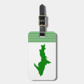 Green Michigan Upper Peninsula Bagagelabel (Voorkant verticaal)
