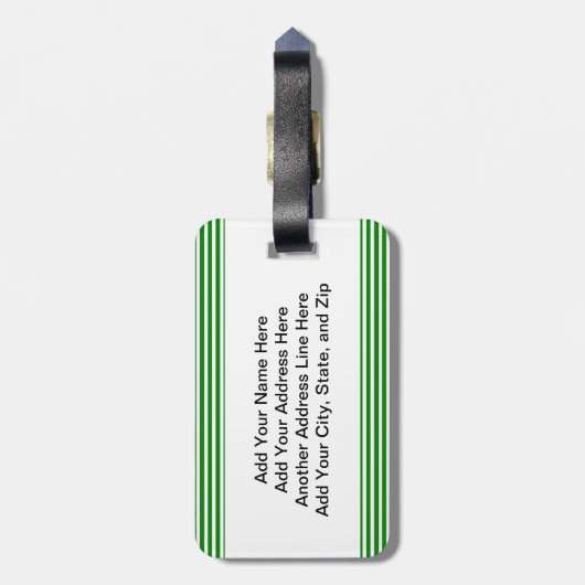 Green Michigan Upper Peninsula Bagagelabel (Achterkant verticaal)