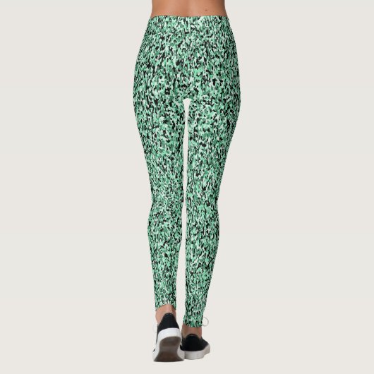 Green Micro Camo Pattern Leggins Leggings (Achterkant)