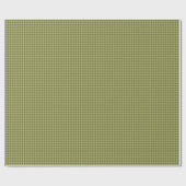 Green micro gingham plaid pattern gift wrap cadeaupapier (Vlak)