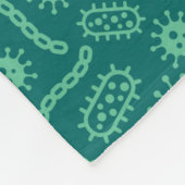 Green Microbes Patroon Fleece Deken (Hoek)