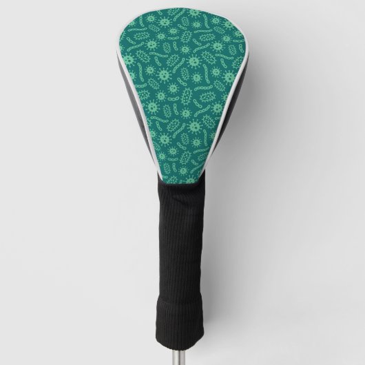Green Microbes Patroon Golfheadcover (Voorkant)