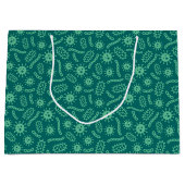 Green Microbes Patroon Groot Cadeauzakje (Voorkant)