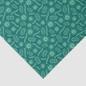 Green Microbes Patroon Tissuepapier (Detail)
