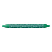 Green Microbes Patroon Zwarte Inkt Pen (Voorkant)
