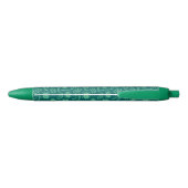 Green Microbes Patroon Zwarte Inkt Pen (Achterkant)