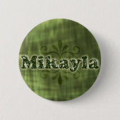 Green Mikayla Ronde Button 5,7 Cm (Voorkant)