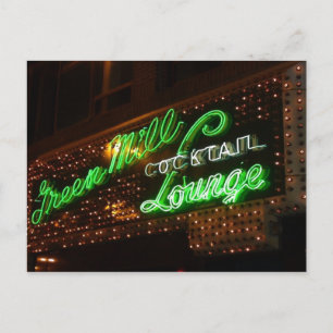 Green Mill, Chicago,  Neon Sign Briefkaart