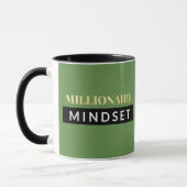 Green Millionaire Mindset Black & Gold Lettering Mok (Links)