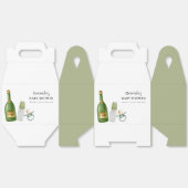 Green Minimal Poppin Champagne Bottles Baby shower Bedankdoosjes (Ongevouwen)