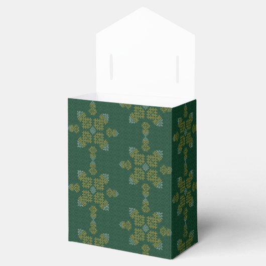 Green Minimal Tamil Kolam Pongal Bedankdoosjes (Geopend)
