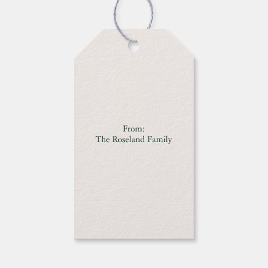 Green Minimal Tamil Kolam Pongal Cadeaulabel (Achterkant)