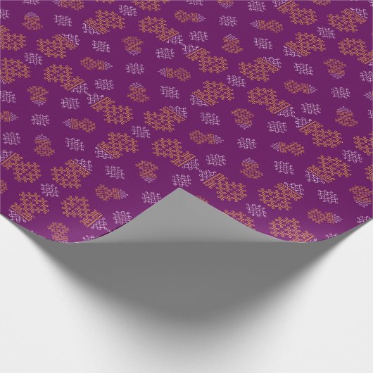 Green Minimal Tamil Kolam Pongal Design Cadeaupapier (Hoek)