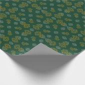 Green Minimal Tamil Kolam Pongal Design Cadeaupapier (Hoek)