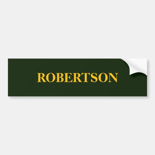 Green minimalist custom name  bumpersticker (Voorkant)