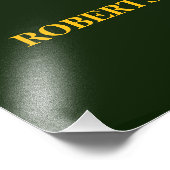 Green minimalist custom name  foto afdruk (Hoek)