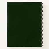 Green minimalist custom name  notitieboek (Achterkant)