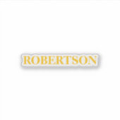 Green minimalist custom name  sticker (Voorkant)