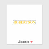 Green minimalist custom name  sticker (Vel)