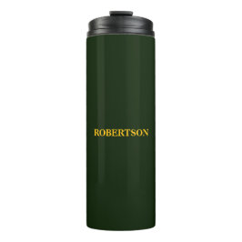 Green minimalist custom name  thermosbeker
