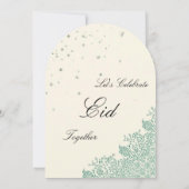 Green Minimalist elegant Eid Party Invitation Card Kaart (Achterkant)