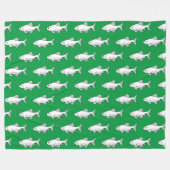 Green Minnow Cute Fish Fleece Deken (Voorkant (Horizontaal))