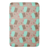 Green Mint Cupcake Badmat (Voorkant Verticaal)