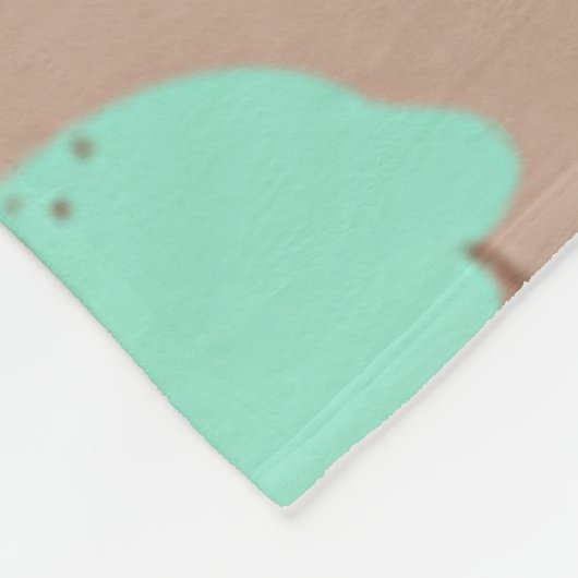 Green Mint Cupcake Fleece Deken (Hoek)