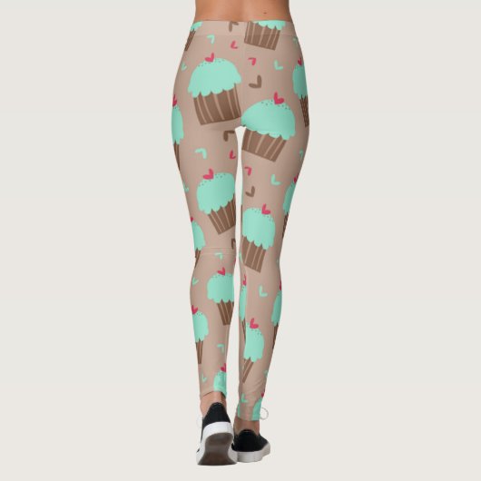 Green Mint Cupcake Leggings (Achterkant)