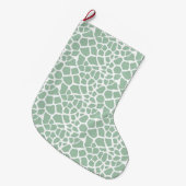 Green Mint Giraffe Print Grote Kerstsok (Voorkant (Hangend))