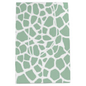 Green Mint Giraffe Print Medium Cadeauzakje (Voorkant)